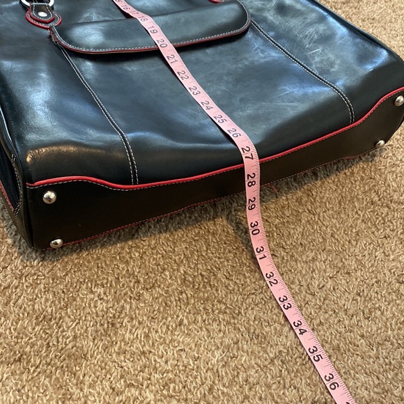 McKlein Black and Red Laptop Briefcase Bag - Picture 6 of 12